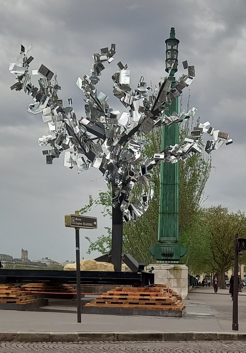You've got to love a city that puts up a statue to books in the form of a tree. This time last week in Paris, researching for the next Eddie book.