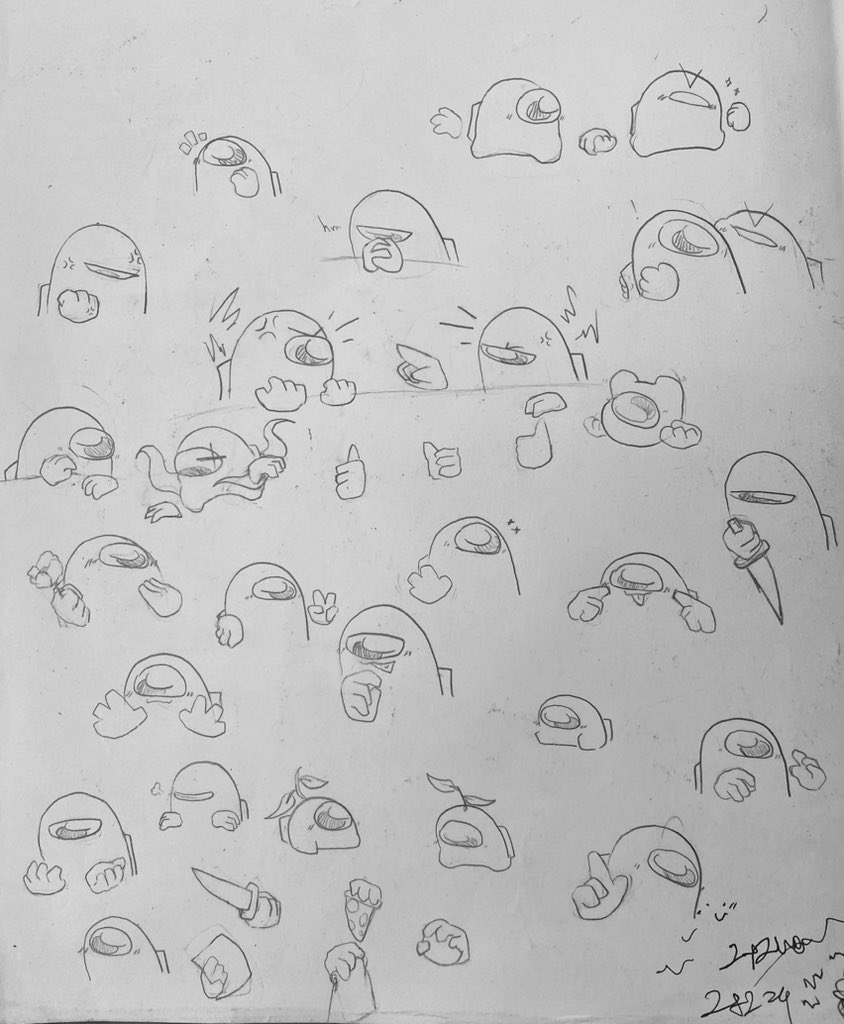Doodle (maybe practicing drawing hands)
#AmongUs #amongusart