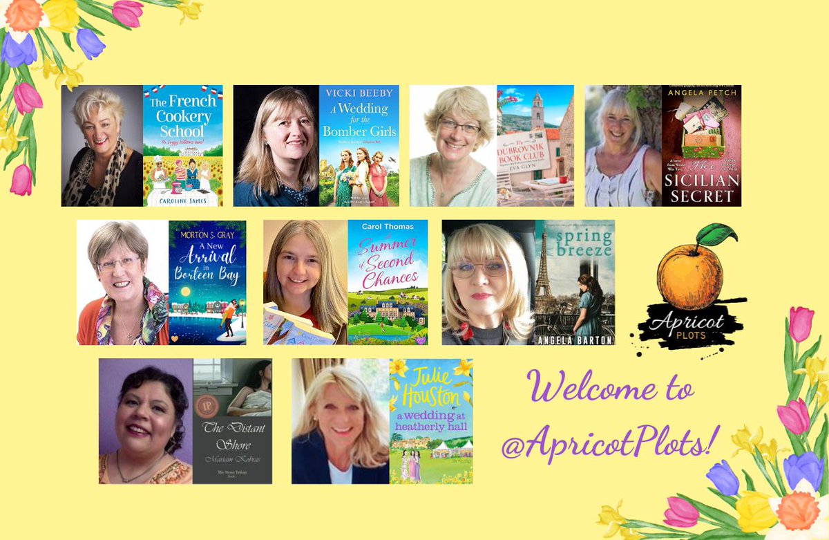 Welcome to @ApricotPlots, where authors @CarolineJames12 @VickiBeeby @JaneCable @Mariam_Kobras @MortonSGray @carol_thomas2 @angebarton @Angela_Petch & @JulieHouston2 share book news, writing chat, competitions and more! 
#RomanceReaders #RomanceWriters #BookTwitter #RomanceBooks