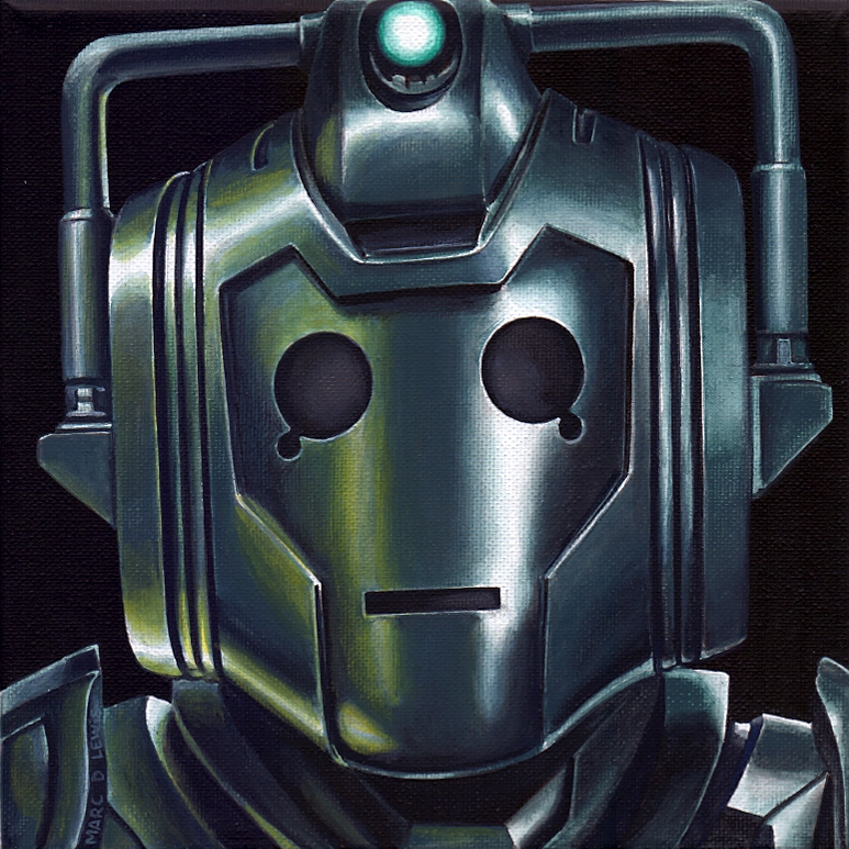 So excited for the weekend! 🤖 #DoctorWho #DrWho #DWfanart #Cybermen #CanvasArt #Painting #Illustration #Art