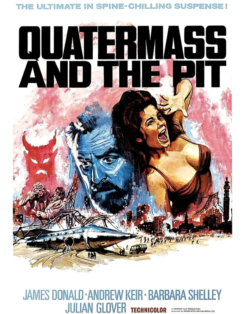 Ancient aliens lurk beneath 60's London in a chilling last case for Hammers Quatermass. Smart and scary, with a fantastic lead from Shelley. 1967.
#horrorcommunity #horrorfamily #horrormovie #horrorfilm #horrorfam #classichorror #horroraddict #horrorfan #mutantfam #hammerhorror