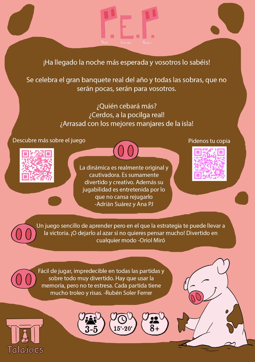 neengash's tweet photo. ¡Hace mucho que no paso por aquí! :D
Pero traigo información recién salida del horno
Publicamos juego: P.E.P. (Porc Entre Porcs)
Reserva tu copia aquí: 
https://t.co/VzETdPPLeD
Descubre más sobre el juego aquí: https://t.co/X6KLZrkCRv https://t.co/vpXTD4OmTn