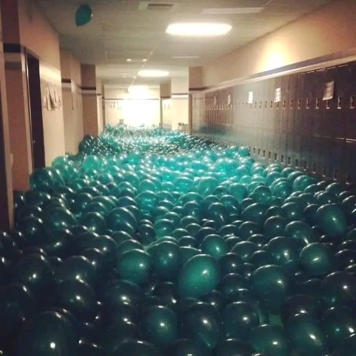 FlorentFokouo1's tweet photo. 🎈 Un professeur a donné un ballon à chaque élève, qui devait le gonfler, écrire son nom dessus et le lancer dans le couloir. Le professeur a ensuite mélangé tous les ballons. https://t.co/ZLEyYoSo2C