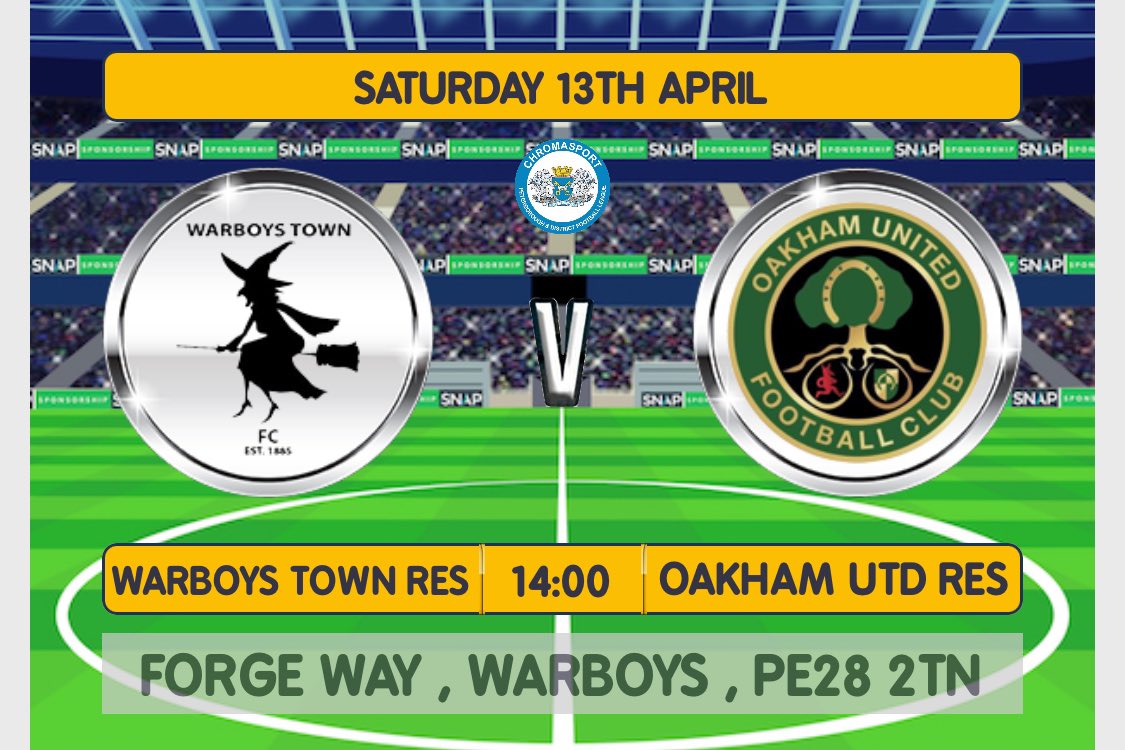 Today the first team make the short trip over to @SawtryFC with the reserves enteraining @OakhamUnited reserves ⚽️ All support great appreciated as always 💪🏽 @Warboys_SSC open from 12 🍻 #upthewitches 🔴⚫️