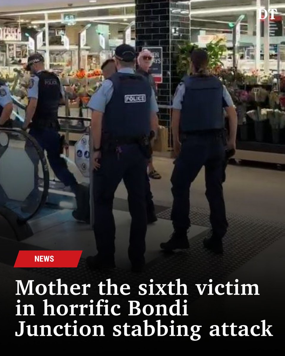 Six people have been stabbed to death including the mother of an infant girl who was also attacked at Bondi Junction Westfield. The assailant was shot and killed by a female police officer.. SEE THE LATEST: dailytelegraph.com.au/truecrimeaustr…