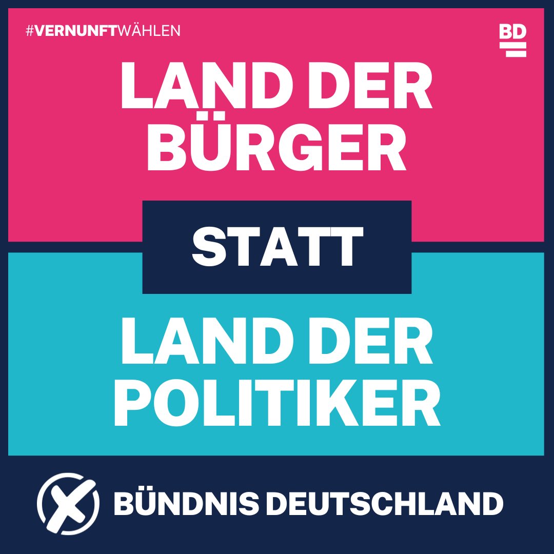 Der Bürger wählt seine Vertreter. Volksvertreter haben die Belange der Bürger zu vertreten und umzusetzen. #vernunftstattideologie #bündnisdeutschland #landtagswahlsachsen2024 #europawahl2024 #kreistagswahlsachsrn2024 #vernunftwählen