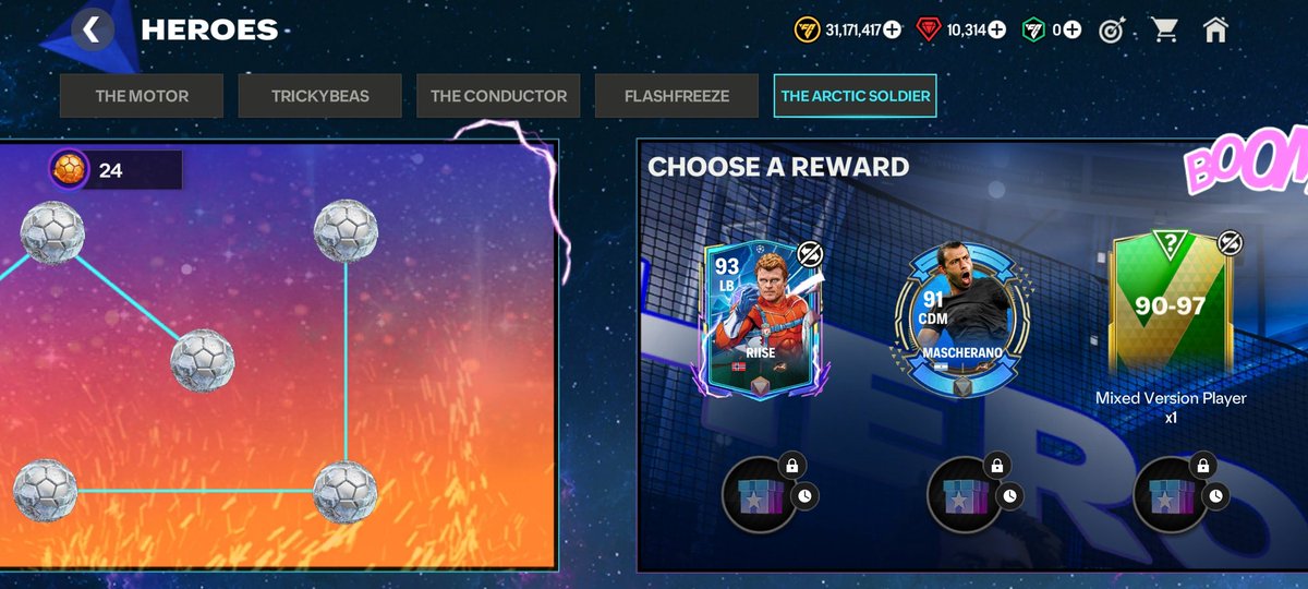 Dantevon2703's tweet photo. @EASFCMOBILE I didn't get to choose any awards after finishing The Artic Soldier event. Please help.. https://t.co/Smc3D6m8nX