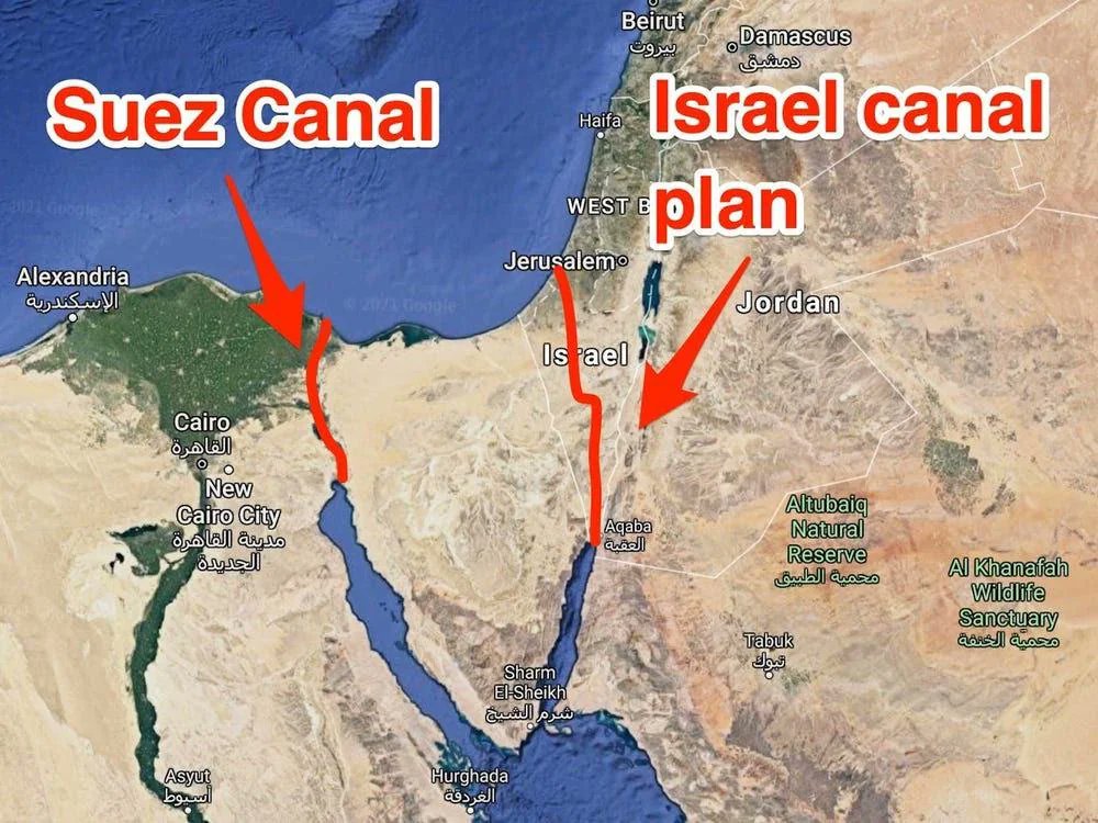 A project proposed in a 1963 memorandum by Lawrence Livermore National Laboratory would have used 520 2-megaton nuclear explosions to excavate a canal through the Negev Desert in Israel at an estimated cost of $5 billion (2021), to serve as an alternative route to the Suez Canal.