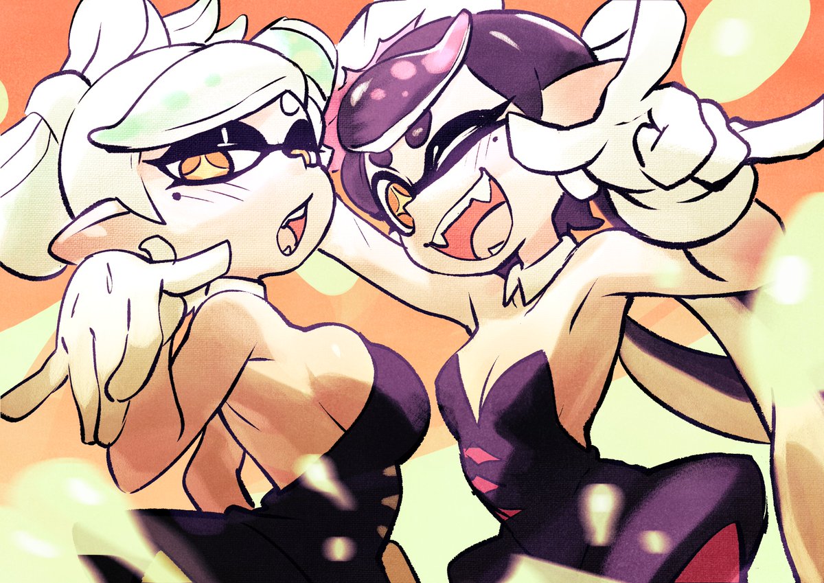 Nagrolaz's tweet photo. The splatoon 1 sisters https://t.co/aQHAc1AgrP