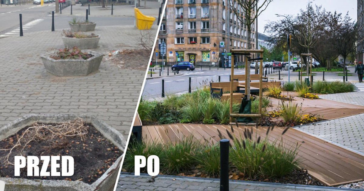 Parklet przy Dąbrowszczaków ma się całkiem dobrze :) 
whitemad.pl/chcieli-go-sam…