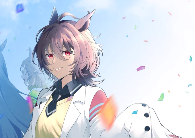 #アグネスタキオン生誕祭2024過去絵ですがタキオンさんお誕生日おめでとう 