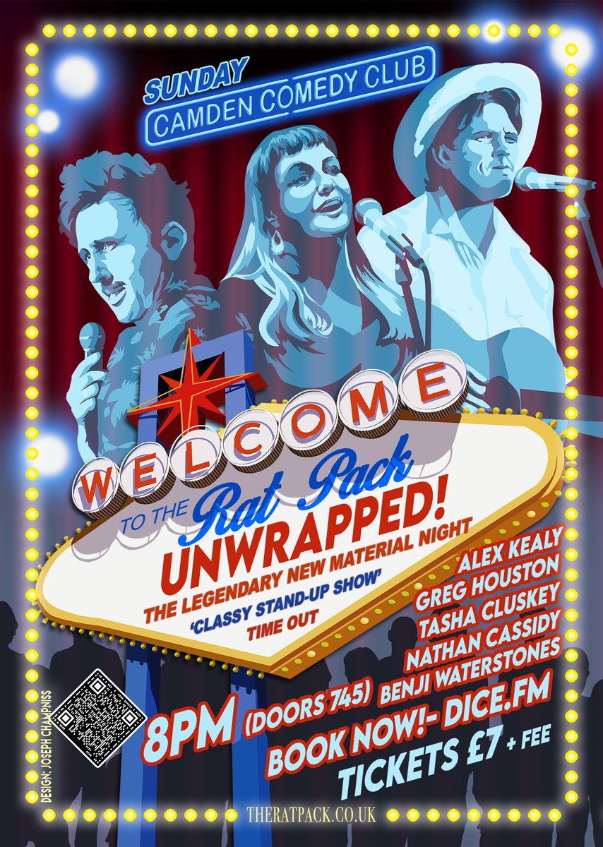 SUNDAY 8pm <a href="/CamdenComedy/">Camden Comedy Club</a> <a href="/CamdenHead/">Camden Head</a> 
New material Unwrapped! from an ace lineup inc
<a href="/alexkealy/">Alex Kealy</a> The Now Show BBC 
<a href="/nathancassidy/">Nathan Cassidy</a> 3 Amazon Specials ★★★★ Times
<a href="/doctor_benji/">Benji Waterhouse</a> Award winning comedian and author
And much more!
GRAB £7 TICKETS dice.fm/event/qdpdy-th…