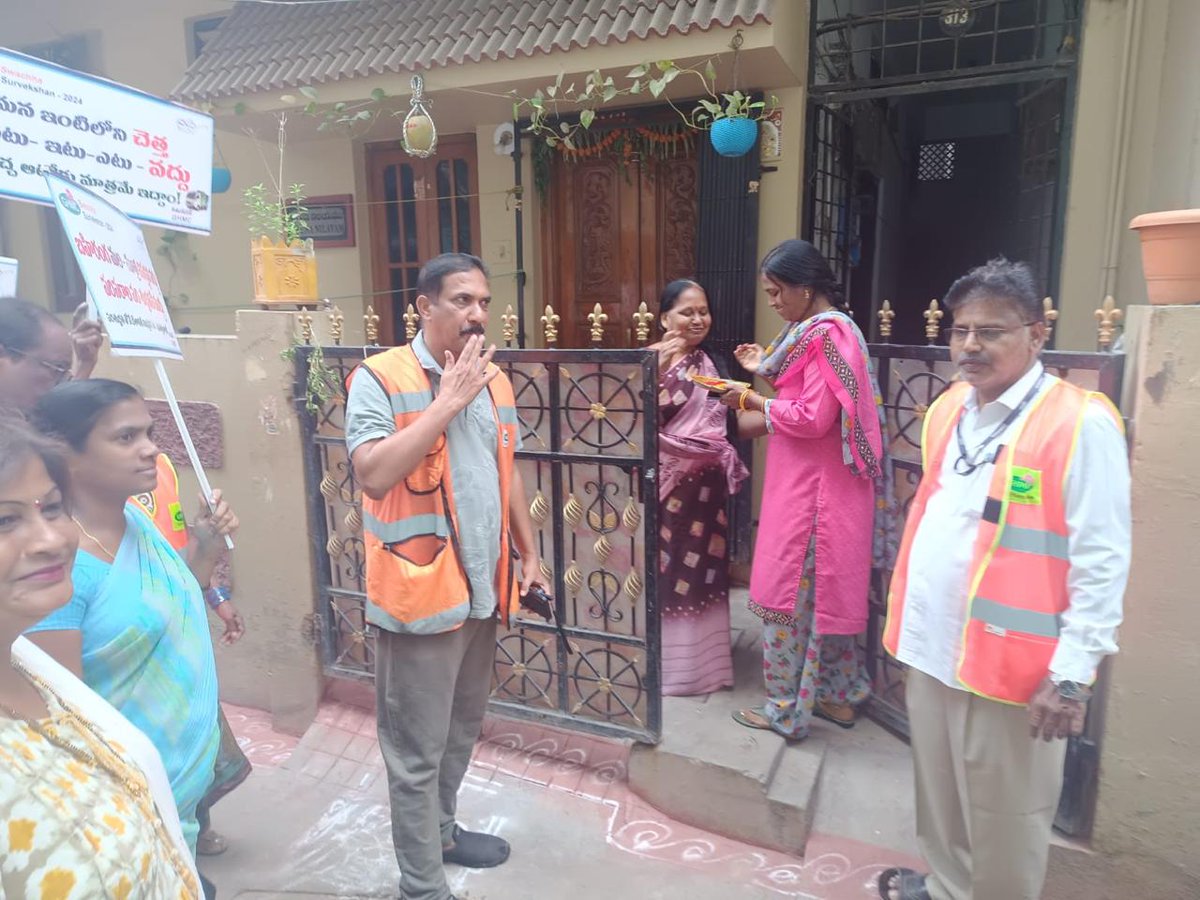 Knocking on doors, spreading awareness!!!! GHMC's door-to-door campaign emphasizes the vital link between cleanliness and partnering with SAT autos. Let's unite for a cleaner, more vibrant Hyderabad! #GHMConline #CleanHyderabad @TSMAUDOnline @cdmatelangana