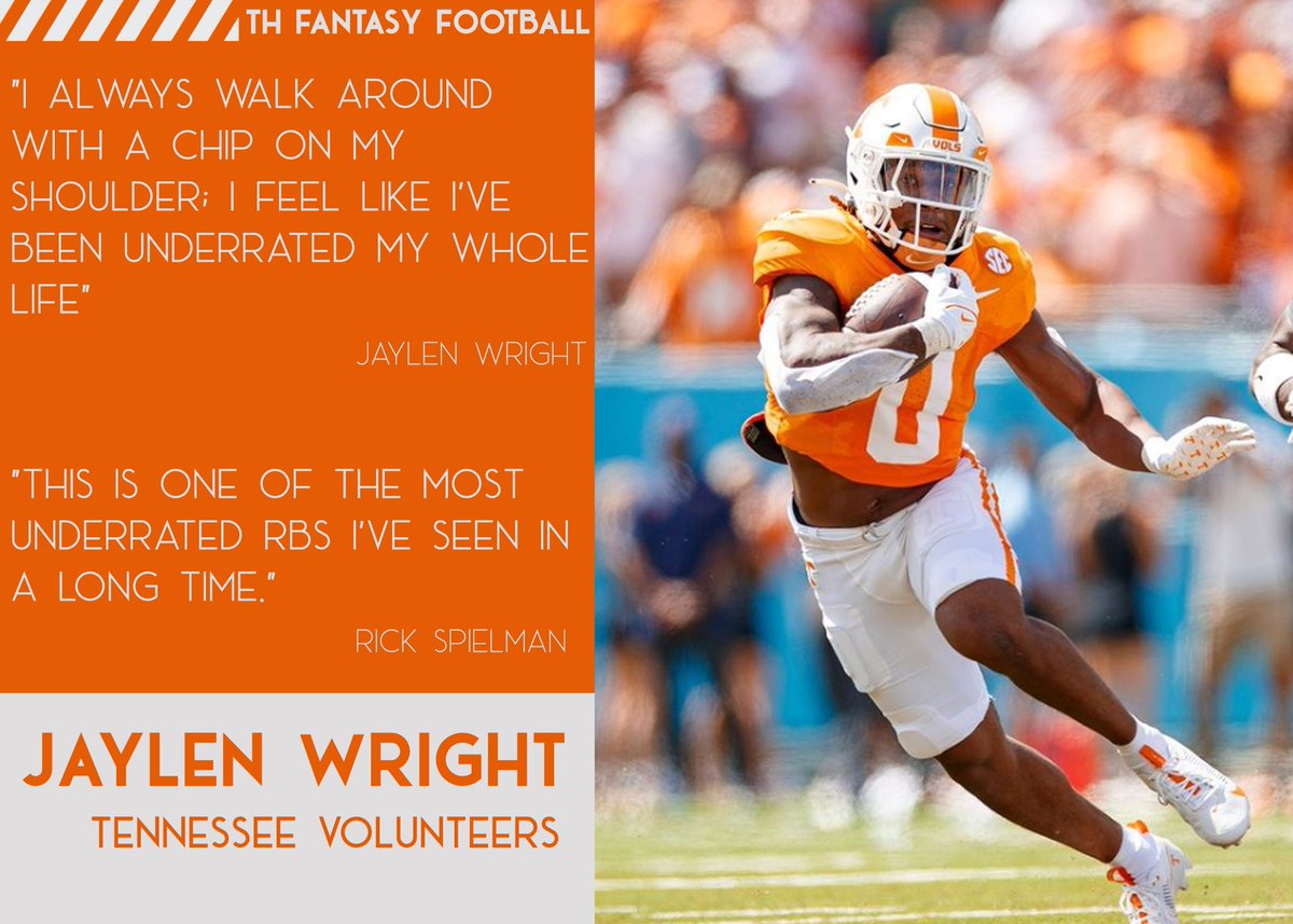 Jaylen Wright feels underrated and some would agree… One to watch come draft day… @__jw12 @Vol_Football #JaylenWright #TennesseeVolunteers #VolsFootball #NFL #NFLDraft #NFLDraft2024