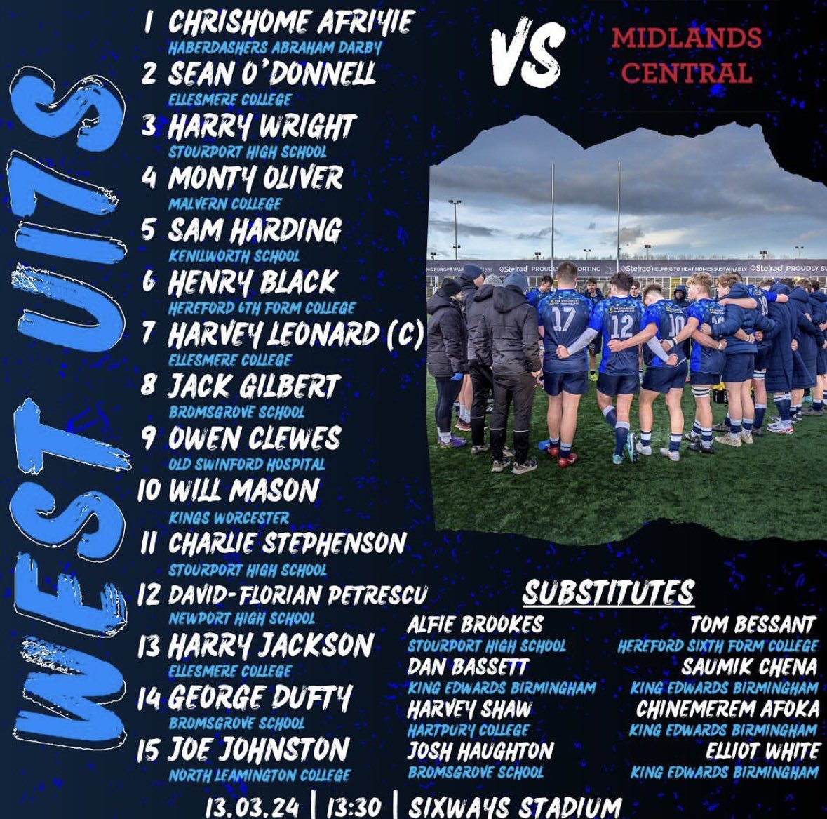 Good luck to all the @KingsWorcester boys involved in the @midsrugbyacad last game today! Go well👊🏻👏🏻🔴🔵 

#KSWRugby | @KingsWorcester | @KSW_Sport | @NextGenXV