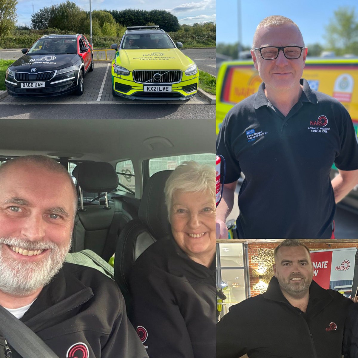 The weekend has arrived and so had the nice weather finally! NARS First Responder Steve M covered overnight being tasked to two calls and now handing over to First Responders Steve W & Pat. Also NARS Critical Care Paramedic Carl is providing enhanced care today. #TeamNARS