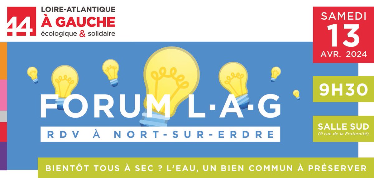 Forum #44aGauche à #NortSurErdre sur les ressources en eau. Merci à nos invités d’être venus partager des pistes d’actions et à Chloé Girardot-Moitié d’avoir accepté d’animer cette matinée 😉 et de rappeler la mobilisation du Département pour relever ce défi en #LoireAtlantique !