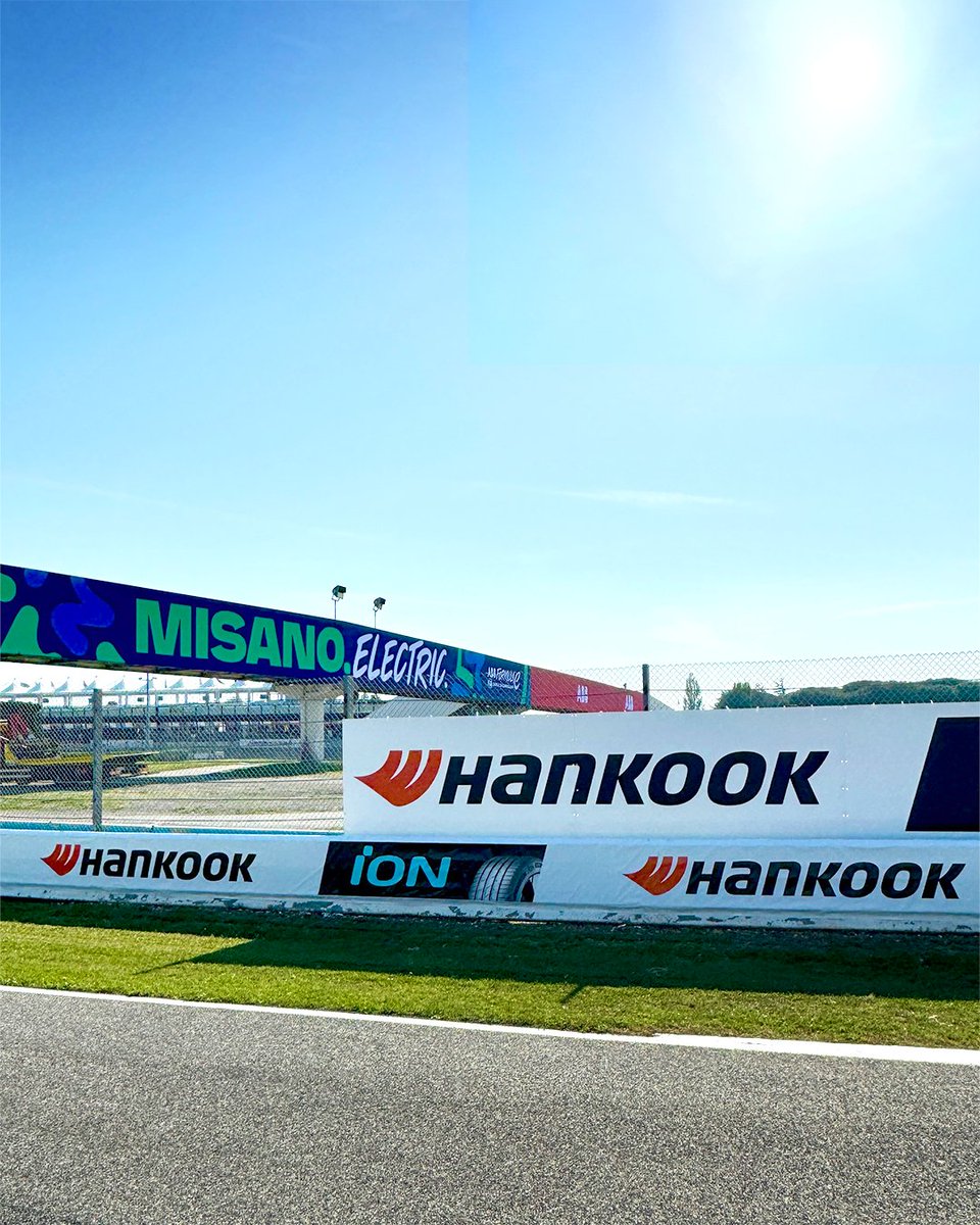 Nothing shines like #RaceDay in Italy. 🤌 Look for the Hankook iON Race tire to make history with the inaugural ABB FIA Formula E World Championship race in Misano. 🇮🇹🏁@hankooktire.motorsports #HankookTire