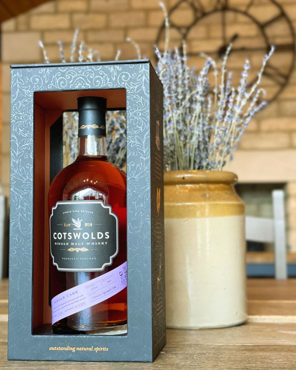 From the #CotswoldsArchive collection, delve into the Cotswolds Single Sherry (Oloroso Spanish Oak) Cask whisky. With locally sourced barley and aged in Oloroso sherry casks, this limited edition offers deep, woody, and fruity aromas with rich flavours. bit.ly/3U0JbY7