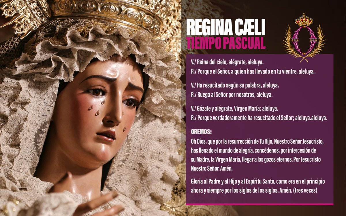 #OremosJuntos | En tiempo pascual rezamos el Regina Coeli.