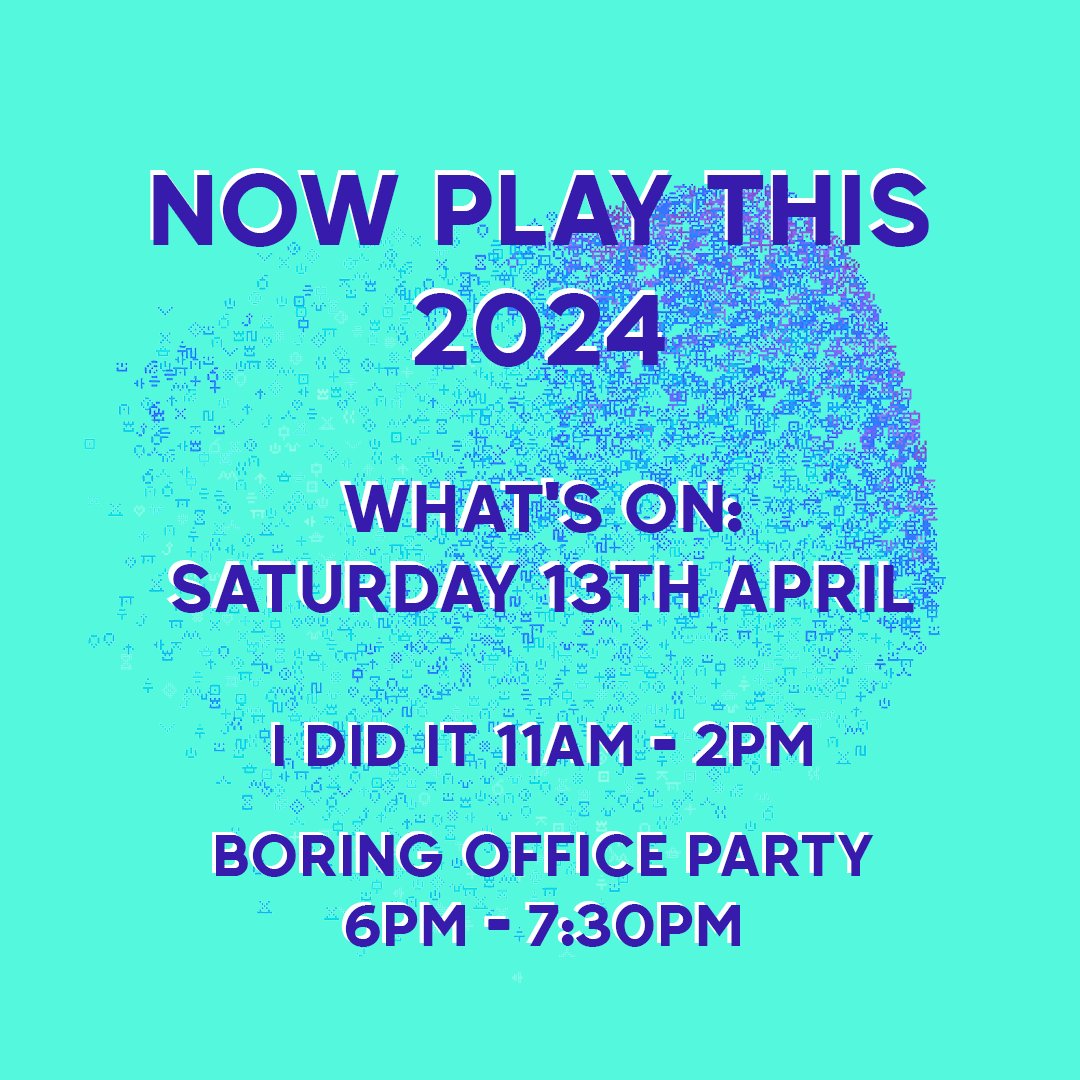 Here's the rundown for what's happening today at Now Play This! Let your little ones explore their creative side with @abigail_atelier I Did It workshop! Then let loose in the evening at the Boring Office Party LARP! Buy tickets here: somersethouse.org.uk/whats-on/now-p…