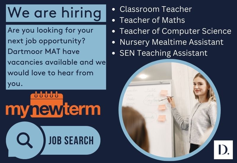 Are you looking for your next job opportunity in the Education sector? Visit our careers page to find out more and to apply for our current vacancies. mynewterm.com/trust/Dartmoor…