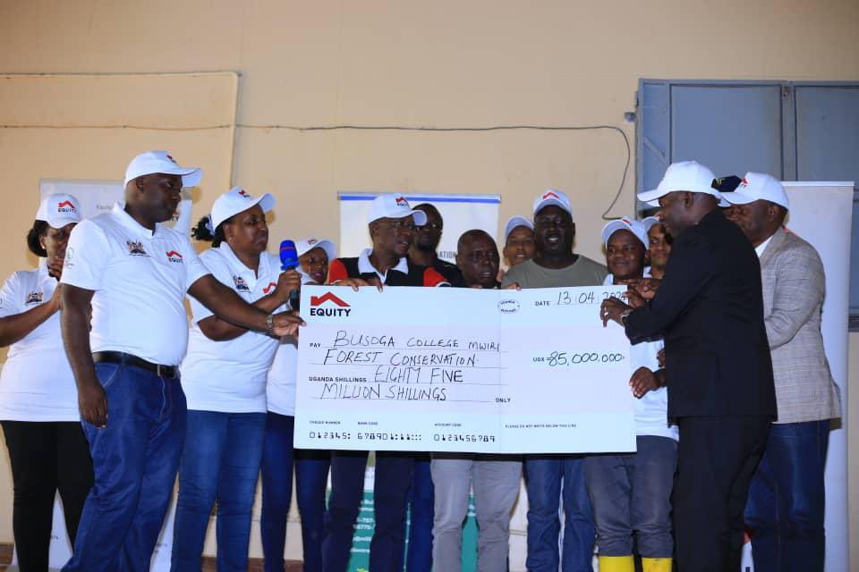 Equity bank in partnership with the Kenya High Commission has donated UGx85m to Busoga College Mwiri to support forestration across the Mwiri hill & its surrounding areas. The project will see 45000 trees planted on 110acres in the next 3 seasons. #EquityTreePlanting