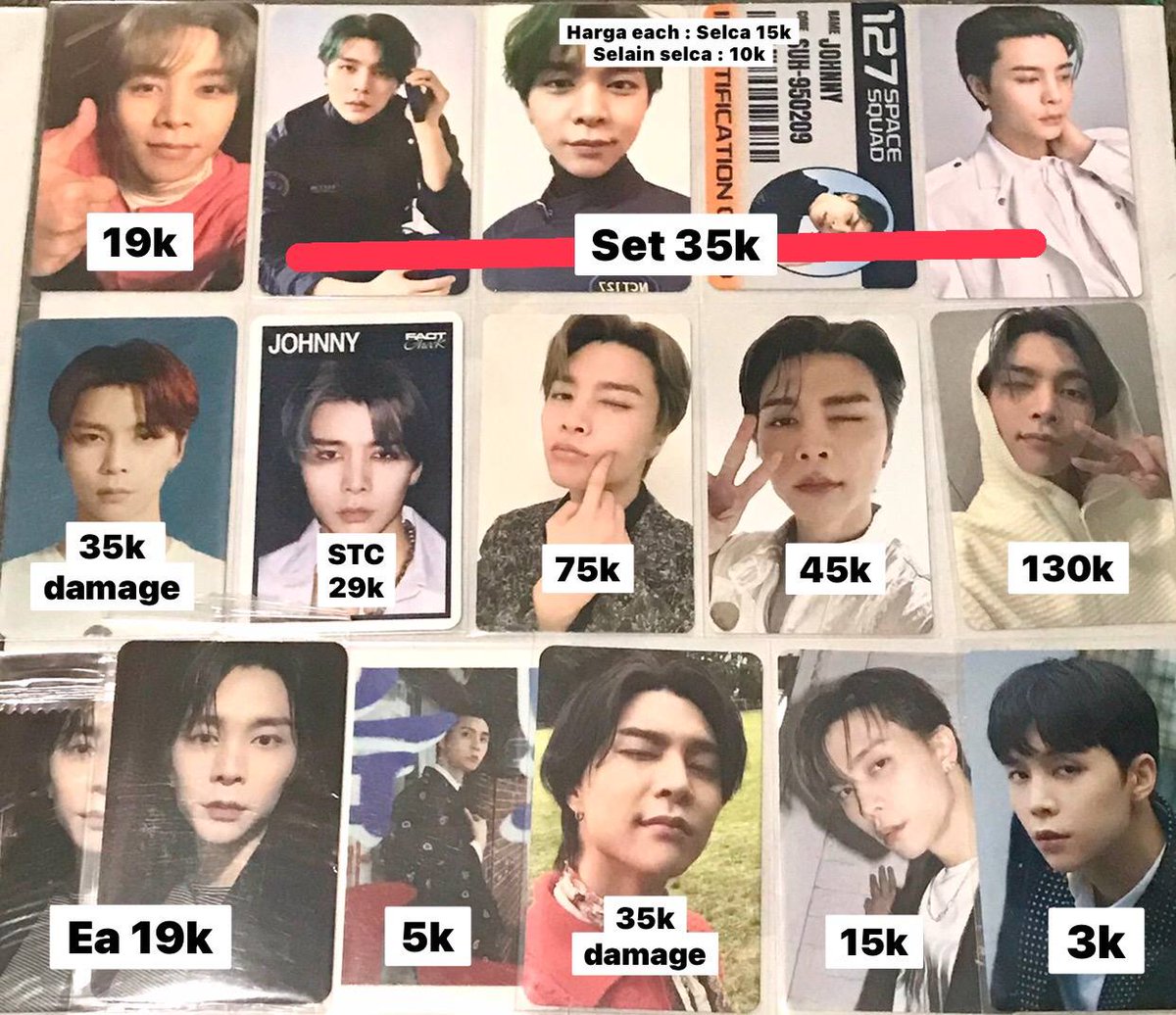 Johfamsell ! Wts aab pc Johnny NCT 127 murah meriah • Minimal beli 10k • Belum termasuk admin & packing • Bisa keep 1x event pakai DP • Domisili Bandung Dm ke @xcusememaam yaa