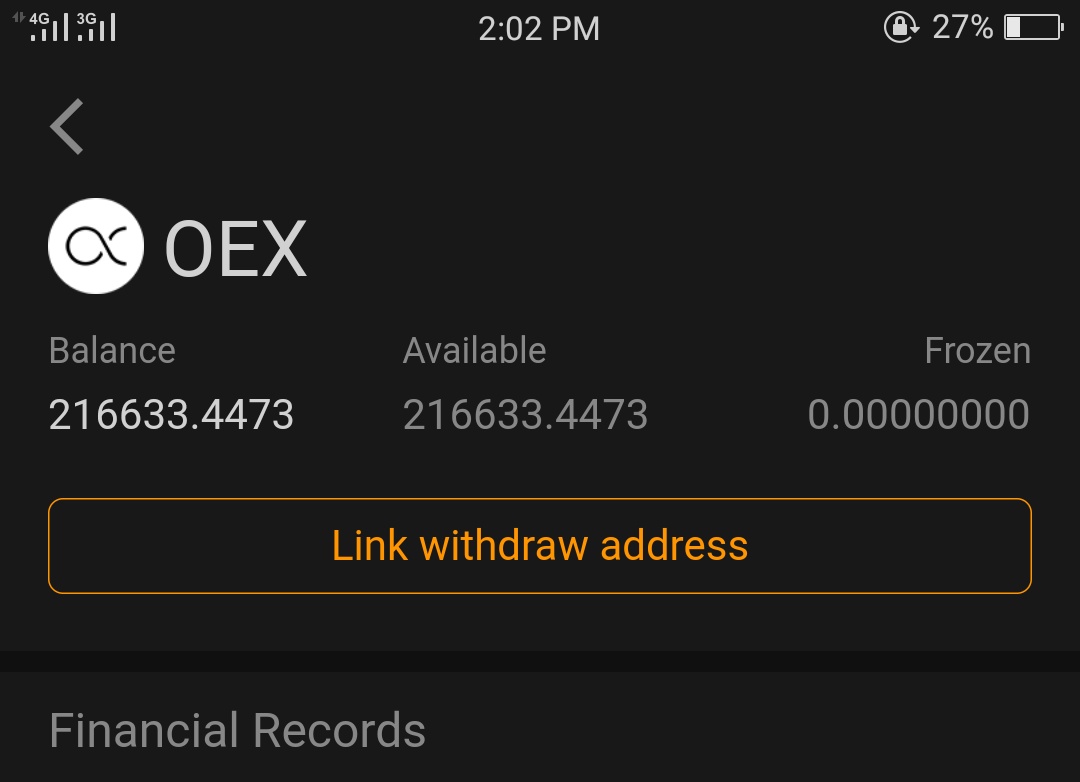 Link windraw already active in Satoshi app...please binding with oex apps wallet adreas #oex #wallet #satoshiapp #withdraw