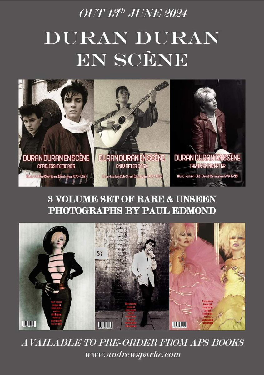 Tune into @bbcwm on Wed 17 April from 11.30am when I'll be speaking to Kathryn Stanczyszyn. I'll be talking about lots & will definitely be plugging this amazing photo book series of Paul Edmond's @duranduran pics. I've been fortunate enough to write introductions for all books