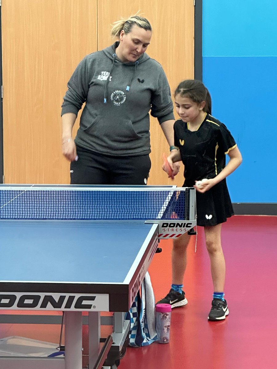 Good to see one of Pudsey’s youngsters on the Cooke and Deaton Easter training camp. Fabiana getting help from former England national champion Kelly Sibley.