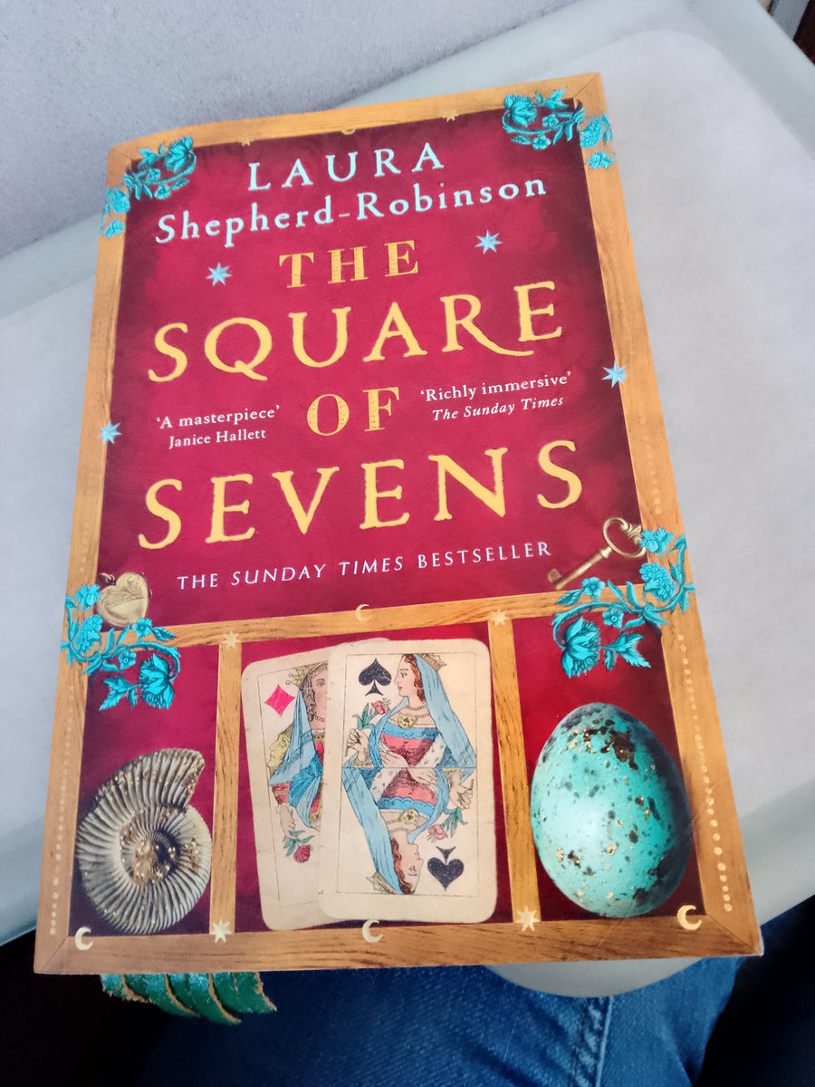 @bertsbooks The Square of Sevens by @LauraSRobinson . On a long train journey and the time is flying by.