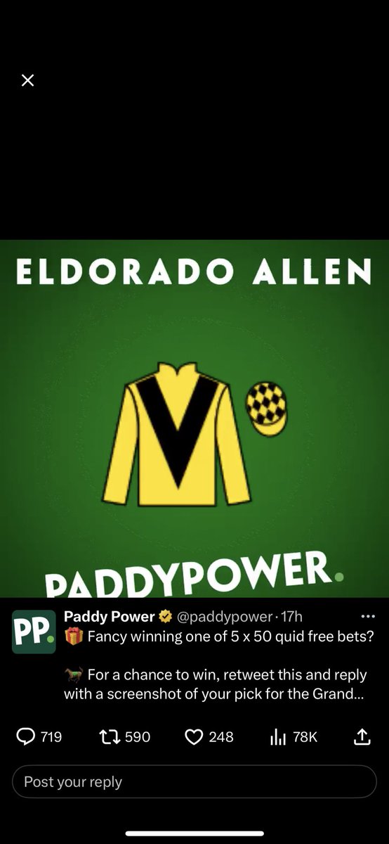 Alex230188's tweet photo. @paddypower @paddypower #Grandnational 🐎🏆 https://t.co/qBg555xOuO
