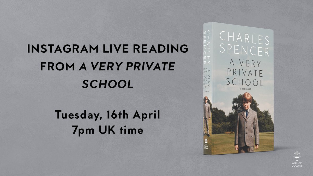 I’m so grateful to all who’ve kindly been listening to my memoir, A Very Private School: ⁦@WmCollinsBooks⁩ & ⁦@GalleryBooks⁩ tell me as many have listened to me reading the book as have actually read it. So, as a thank you, I’m going to do this live event on Tuesday.