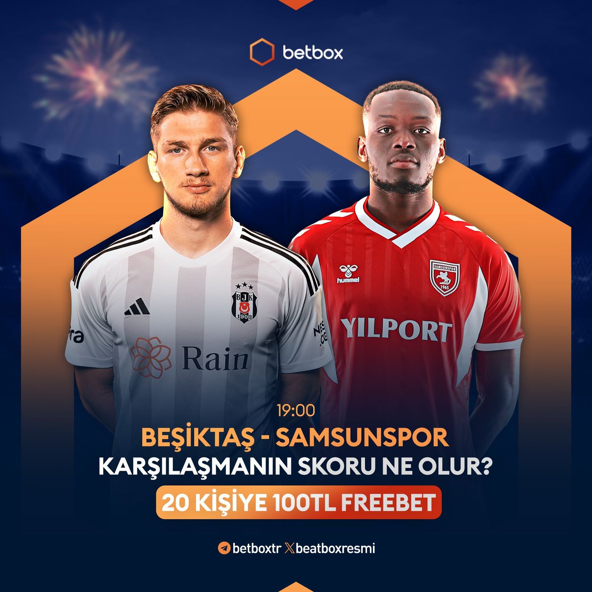 ⚠️100TL Freebet Ödüllü Tahmin Etkinliği!

𝗕𝗲𝘀̧𝗶𝗸𝘁𝗮𝘀̧ 🆚 𝗦𝗮𝗺𝘀𝘂𝗻𝘀𝗽𝗼𝗿

⚽️Karşılaşmanın Skoru Ne Olur?

🤑 Doğru tahmin eden 20 Kişiye 100 TL FreeBet
🌐 Bizi takip et, RT'le, 3 arkadaşını etiketle
✅ Tweet altına tahminini yap!

❗ buff.ly/48jY3ES