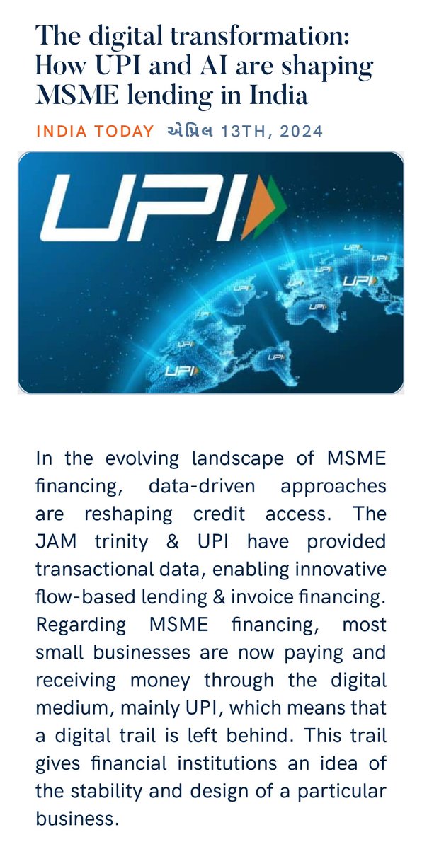 The digital transformation: How UPI and AI are shaping MSME lending in India
indiatoday.in/information/st…