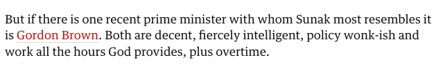 Once again we see the baffling press assertion that a PM presiding over policies of utter wickedness is 'decent' just because he doesn't personally strangle puppies in his spare time. theguardian.com/politics/2024/…
