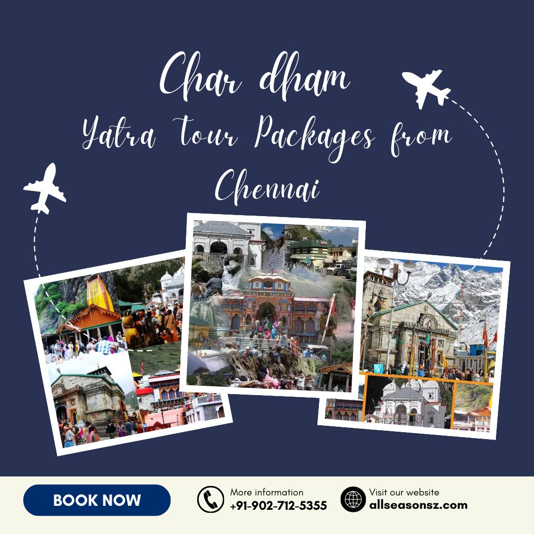 Char dham Yatra Tour Packages from Chennai-allseasonsz.com/uttarakhand/ch…

#chardham #yatra #tour #packages #chennai #chardhamyatra #haridwar #barkot #uttarkashi #guptkashi #kedarnath #badrinath #rudraprayag #rishikesh #travel #tourism #uttarakhand #allseasonsz
