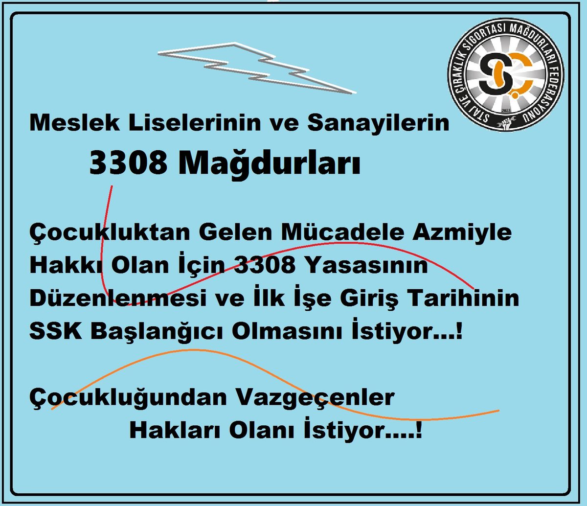 Hakkımız Olanı İstiyoruz! @eczozgurozel @ekrem_imamoglu @rprefahpartisi @meral_aksener @iyiparti @erkbas @zaferpartisi @umitozdag @ErbakanFatih @ProfDrErsanSen Devlet Mağdur Etmez #StajÇıraklıkSgkBaşlangıcıOlsun