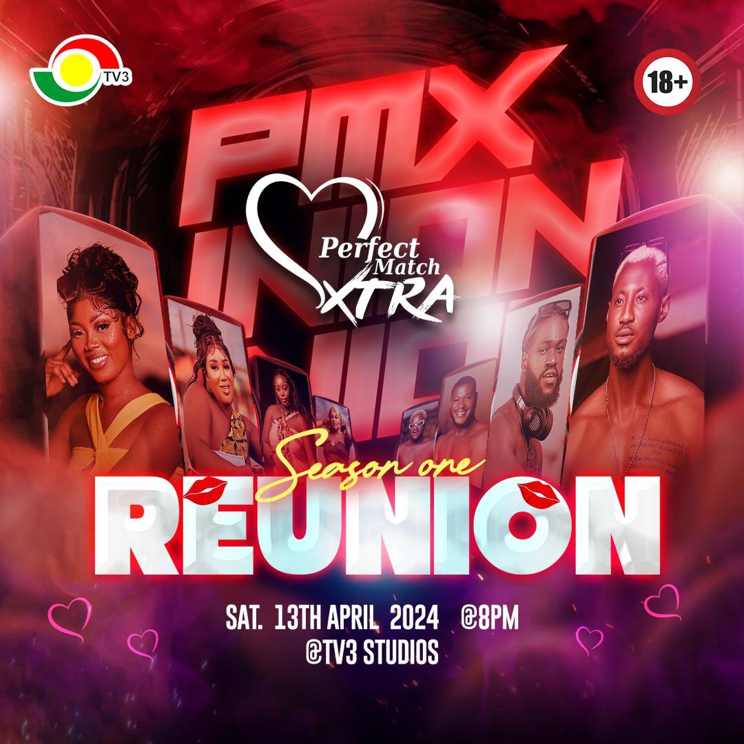 Na Todaaayyyyyy 🥳🥳 Are you ready for the #PMxtra Reunion? 😈 Tonight at 8pm Live on @tv3_ghana What questions would you like me to ask Your Fav Housemates Tonight? Send your questions below 😁 #PerfectMatchXtra #PMXtra #PMXtraReunion