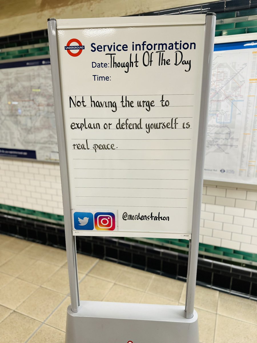 Saturday 13th April 2024 Thought Of The Day From Morden Underground Station