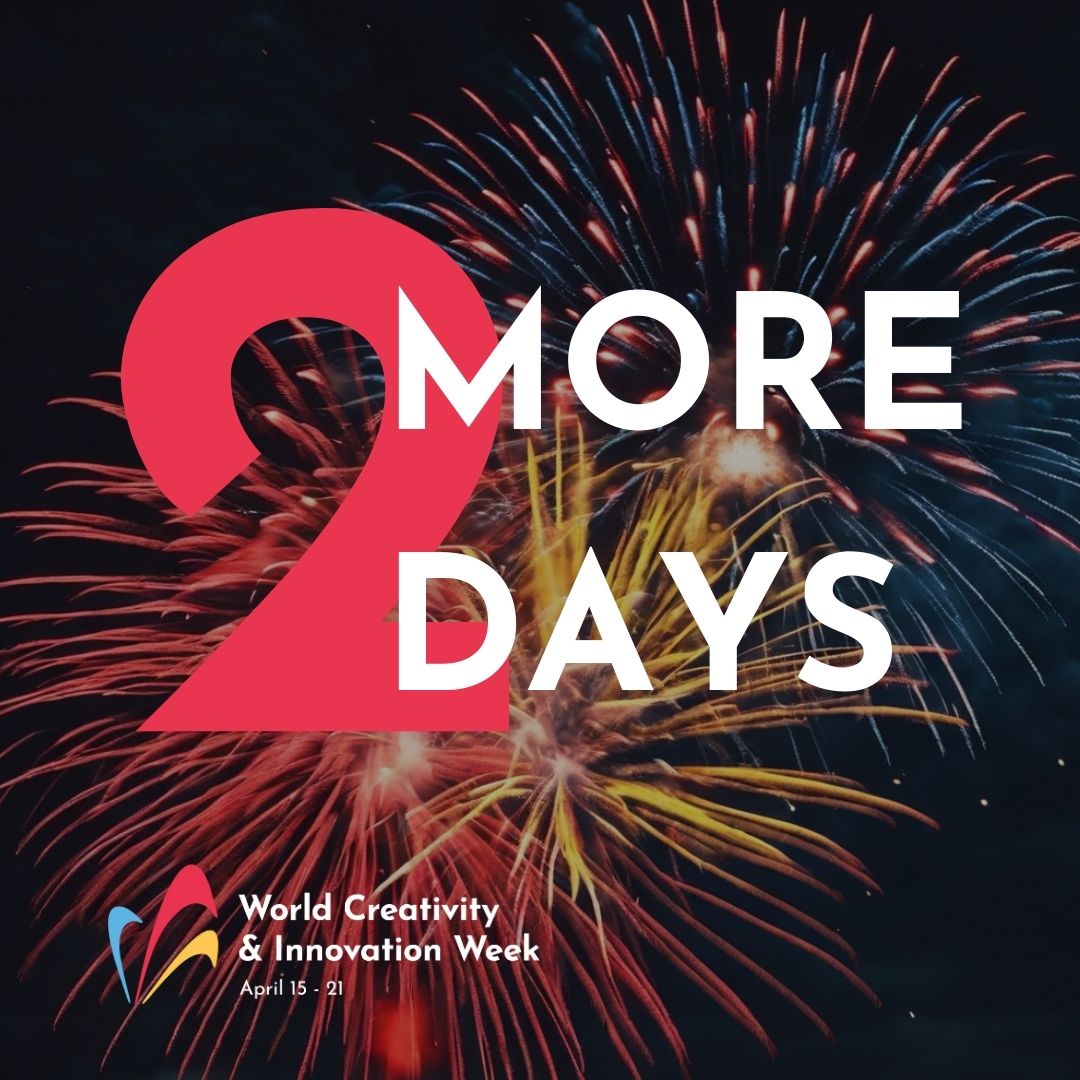 Only 2 days until we ignite the world with creativity and innovation! Are you ready to unleash your imagination? Register today @ wciw.org/register #IAMCreative #WorldCreativity