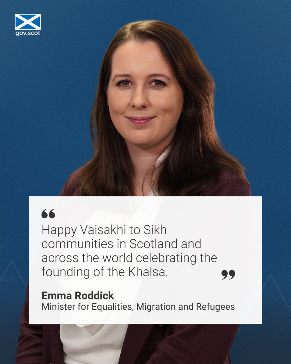 Equalities Minister @Emma_Roddick has wished a happy and prosperous Vaisakhi to Sikh communities celebrating the festival this weekend.