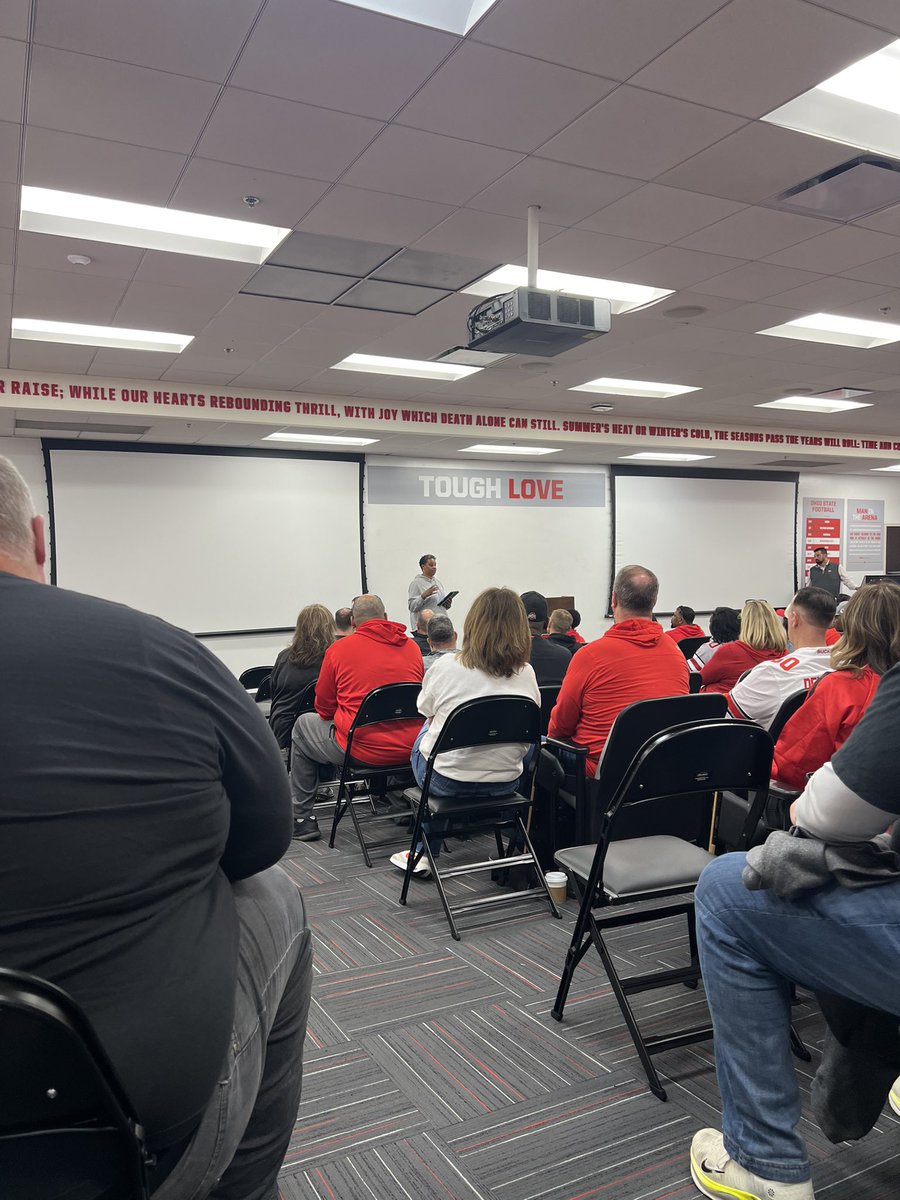Great meeting this morning with @OhioStateFB parents association.
