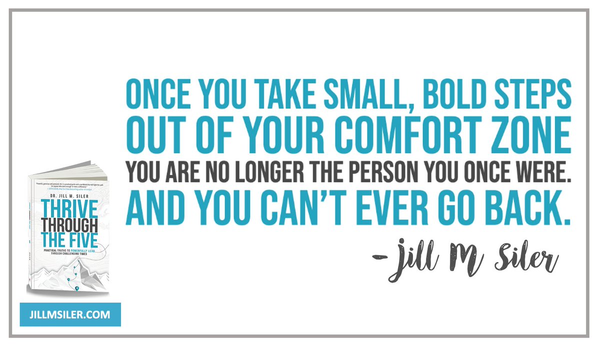 You are no longer the person you once were. Step into the power and the beauty of who you are and who you were created to be. Keep taking small, bold steps away from that mountain of comfort! #BeBold #ThriveThroughTheFive