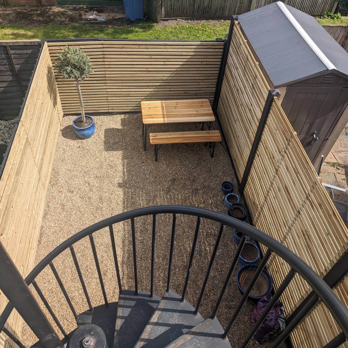 48 hour garden makeover at my son's in South London. Dad fence-building skills 🙂