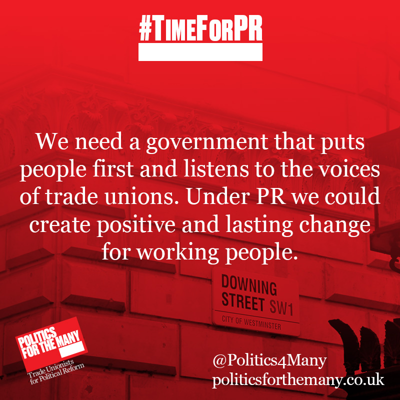 All of the countries in Europe with strong trade union rights, high union density and wide collective bargaining coverage, are democracies that employ fair PR electoral systems. #TimeForPR action.politicsforthemany.co.uk/page/46098/pet…