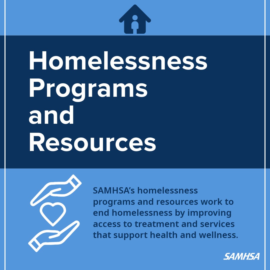 Individuals and families experiencing homelessness may require treatment or recovery support for mental health or substance use disorders. SAMHSA offers comprehensive programs and resources specifically designed to address these challenges. Learn more: samhsa.gov/homelessness-p…