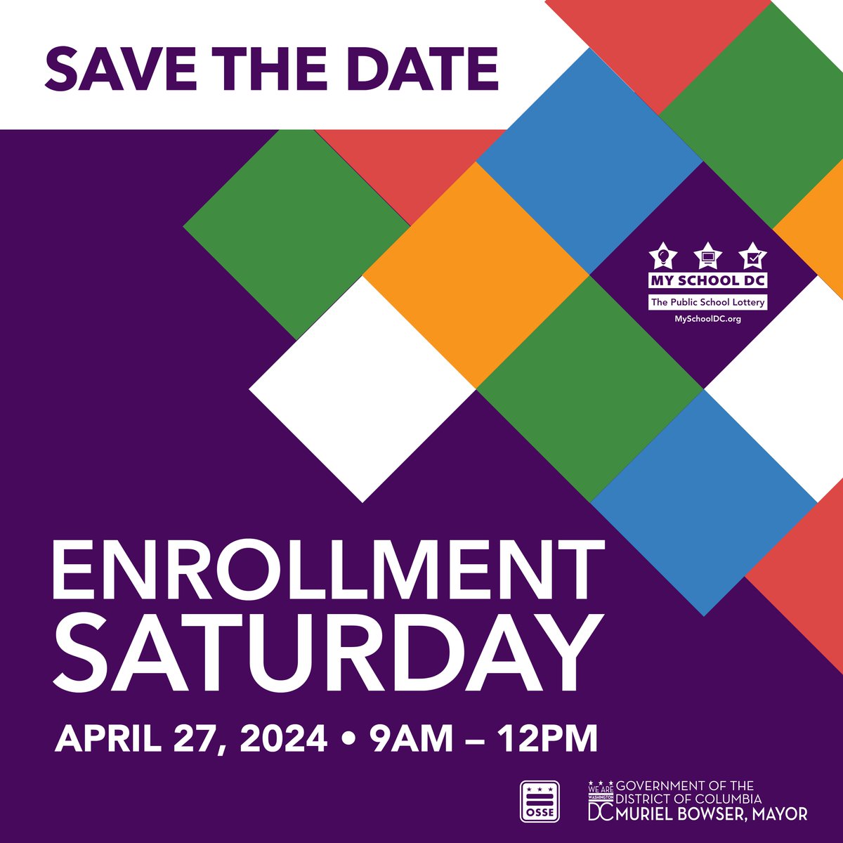 Enrollment Saturday is just two weeks away! Enroll in-person at your matched school or re-enroll at your current school for the 2024-25 school year. Find the list of participating @DCPublicSchools and @DCPCSB schools here: buff.ly/40T4ivN