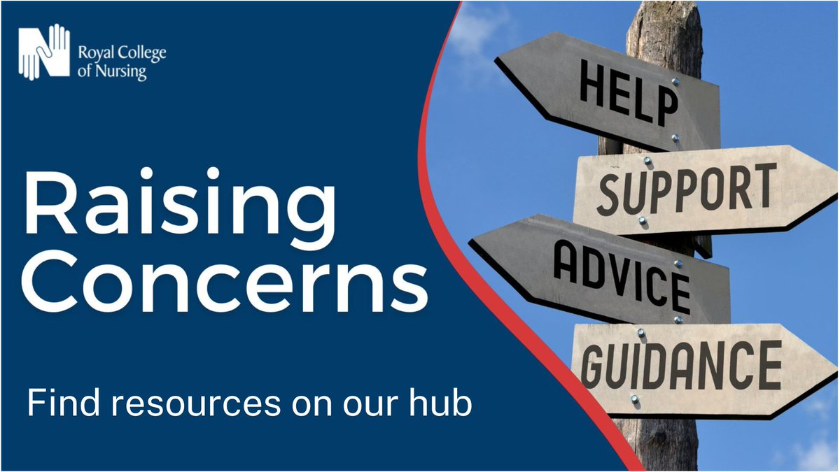 On our raising concerns hub you can find: - our raising concerns toolkit ✅ - guidance for RCN members ✅ - our letter template to write to your employer if you have concerns ✅ Access it here: bit.ly/3lNu1mU